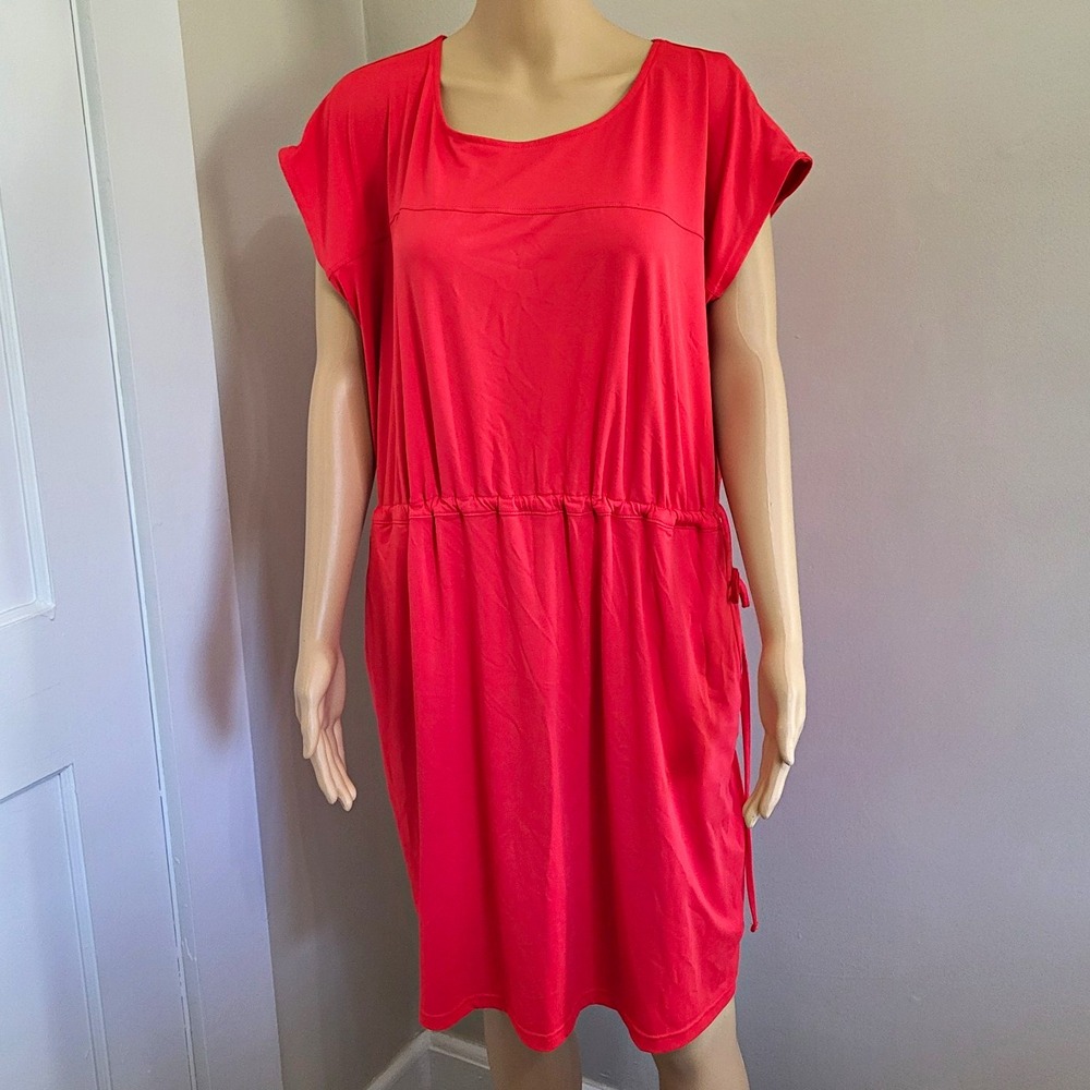 Columbia Chill River Performance Midi Dress Women's 2XL Drawstring Waist